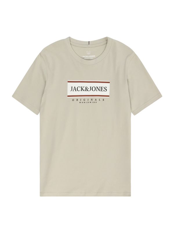 Jack & Jones Junior Jack & Jones Junior Majica 'JORFREDERIKSBERG'  greige / rdeča / črna / bela