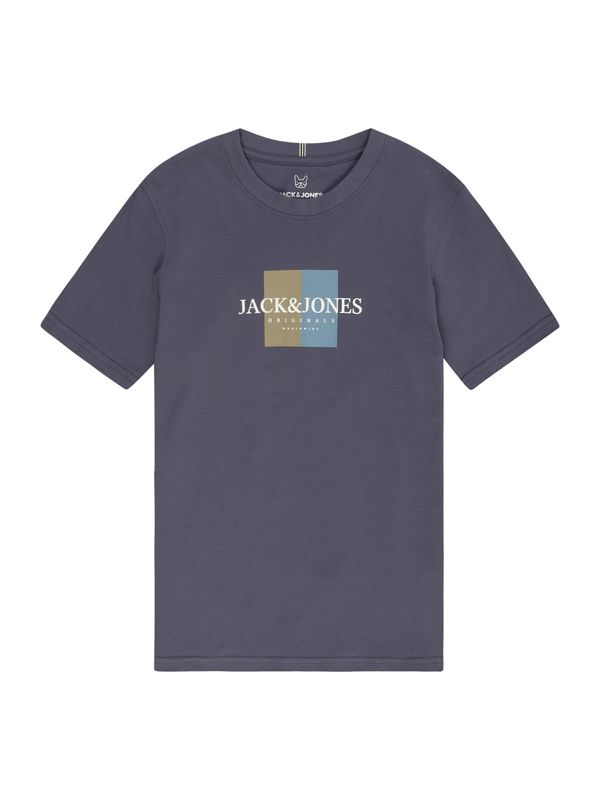 Jack & Jones Junior Jack & Jones Junior Majica 'JORFREDERIKSBERG'  nočno modra / golobje modra / kaki / bela