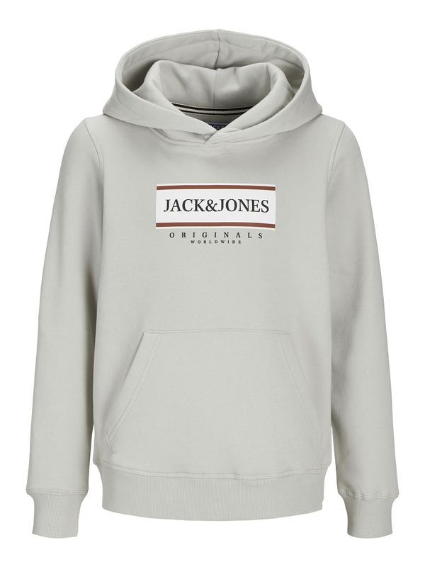 Jack & Jones Junior Jack & Jones Junior Majica 'JORFrederiksberg'  siva / temno rdeča / črna / bela
