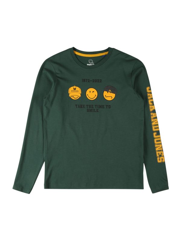 Jack & Jones Junior Jack & Jones Junior Majica 'JORSMILEYWORLD TEE LS CREW NECK JNR'  kaki