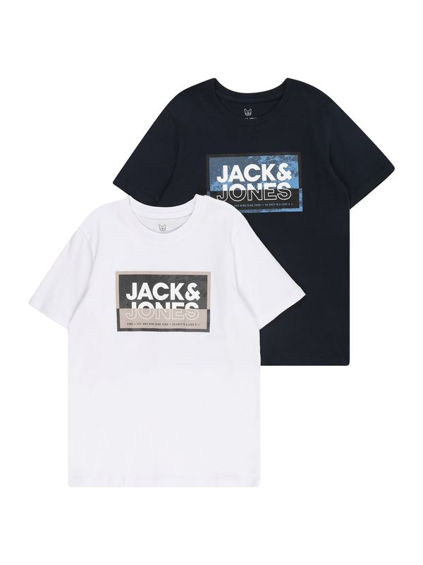 Jack & Jones Junior Jack & Jones Junior Majica 'LOGAN'  nočno modra / svetlo rjava / črna / bela