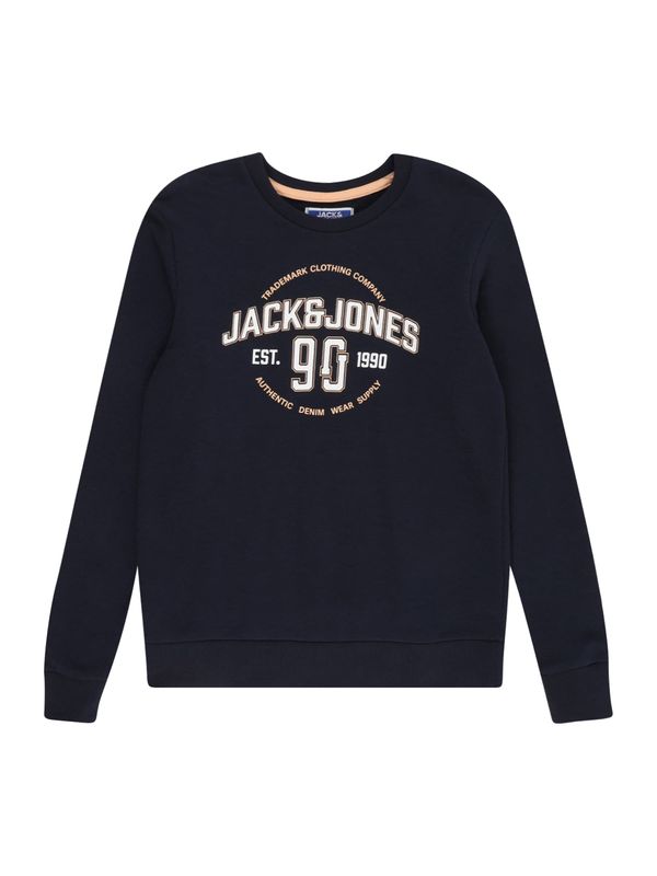 Jack & Jones Junior Jack & Jones Junior Majica 'MINDS'  marine / pastelno oranžna / bela