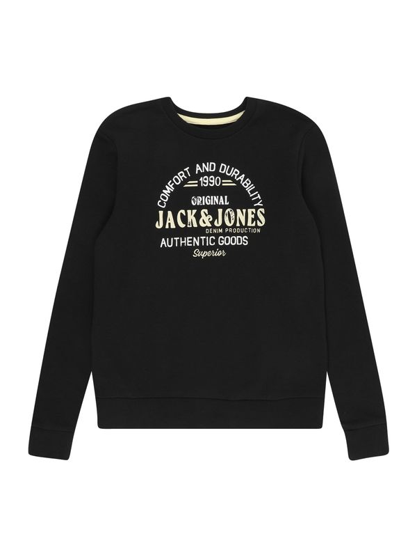 Jack & Jones Junior Jack & Jones Junior Majica 'Minds'  pastelno rumena / črna / bela