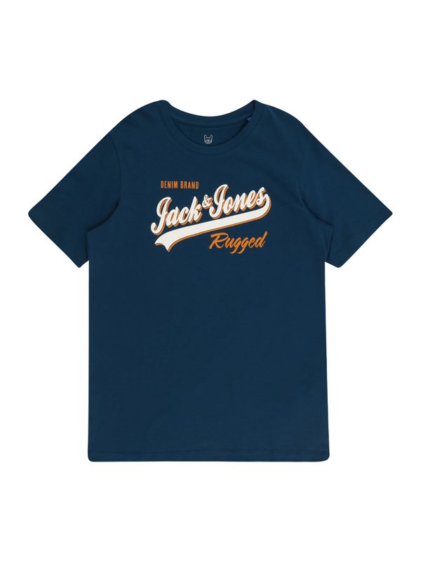 Jack & Jones Junior Jack & Jones Junior Majica  mornarska / oranžna / naravno bela