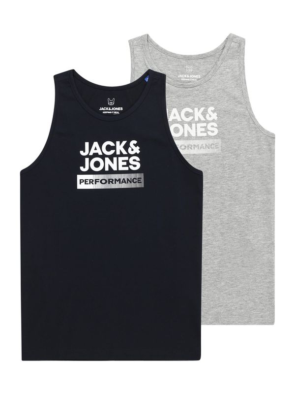 Jack & Jones Junior Jack & Jones Junior Majica  mornarska / pegasto siva / bela