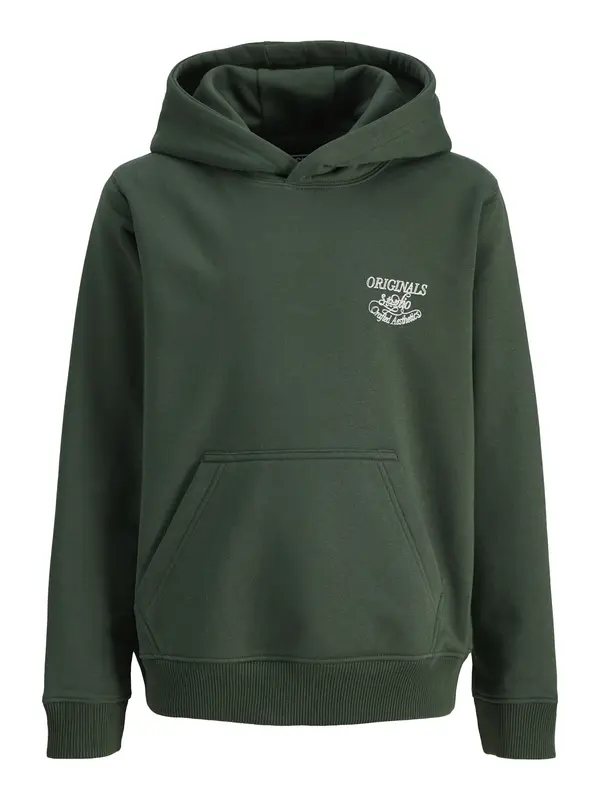 Jack & Jones Junior Jack & Jones Junior Majica 'Niagara'  temno zelena / bela