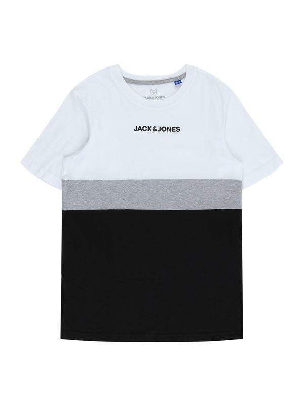 Jack & Jones Junior Jack & Jones Junior Majica 'REID'  siva / črna / bela