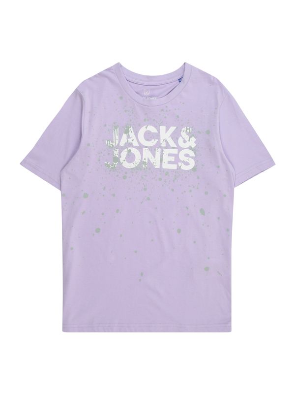 Jack & Jones Junior Jack & Jones Junior Majica 'SPLASH'  pastelno zelena / sivka / bela