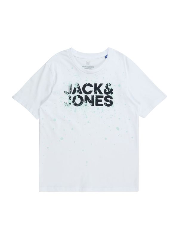 Jack & Jones Junior Jack & Jones Junior Majica 'SPLASH'  svetlo modra / črna / bela
