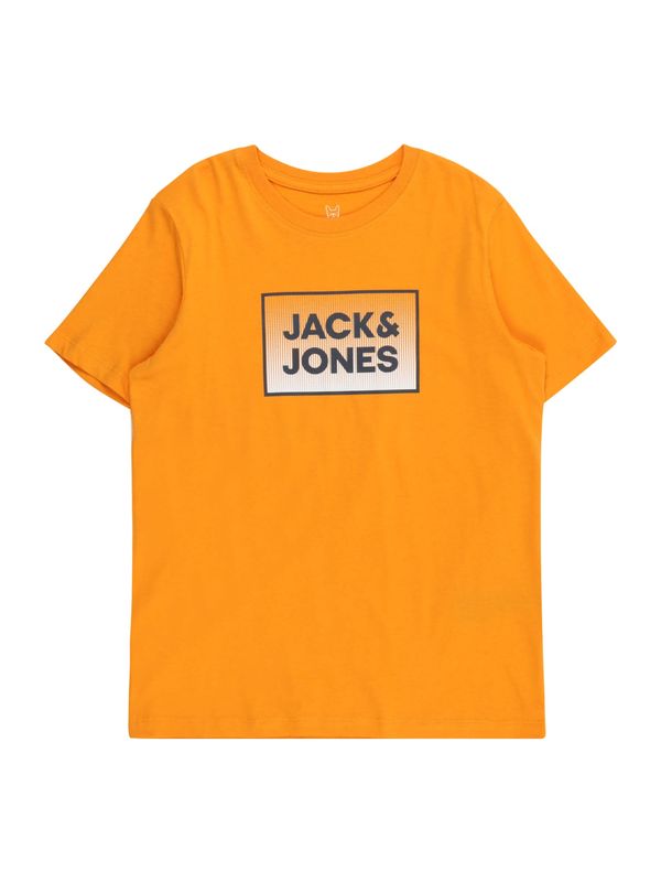 Jack & Jones Junior Jack & Jones Junior Majica 'STEEL'  oranžna / črna / bela