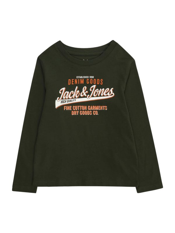 Jack & Jones Junior Jack & Jones Junior Majica  temno zelena / oranžna / bela