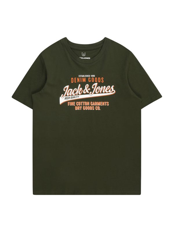 Jack & Jones Junior Jack & Jones Junior Majica  temno zelena / oranžna / bela