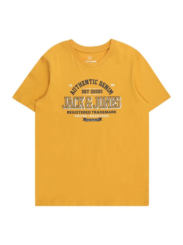 Jack & Jones Junior Jack & Jones Junior Majica  zlato-rumena / črna / bela