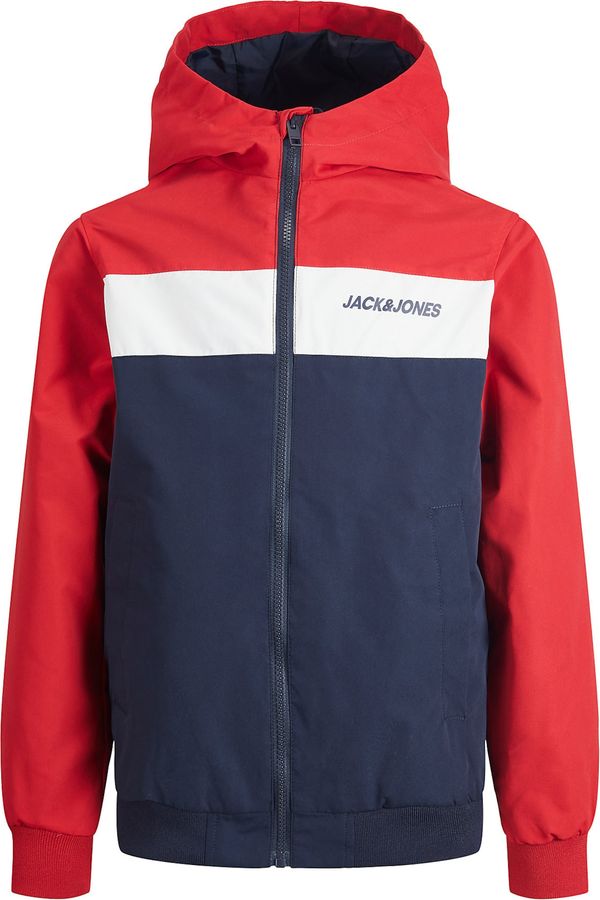 Jack & Jones Junior Jack & Jones Junior Prehodna jakna 'JJERush'  nočno modra / rdeča / bela