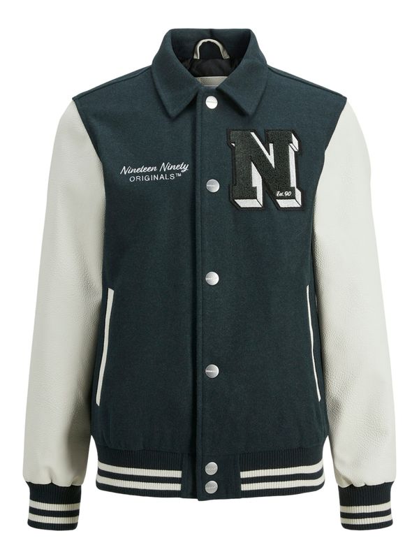 Jack & Jones Junior Jack & Jones Junior Prehodna jakna 'JORCARTER'  temno siva / off-bela