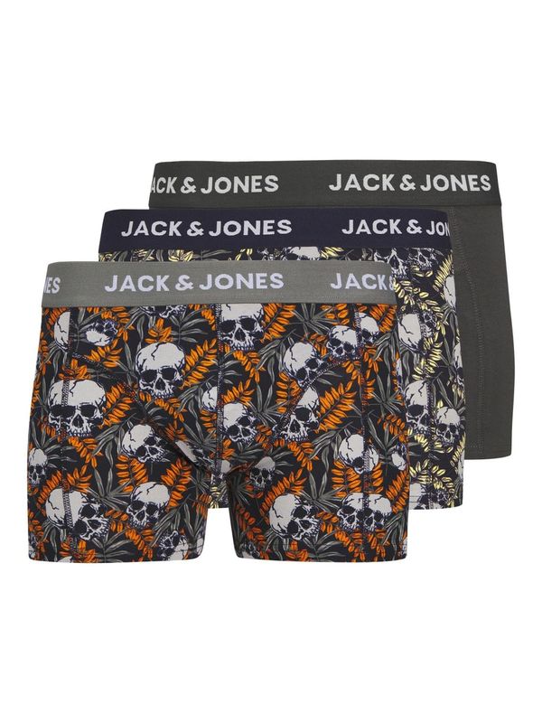 Jack & Jones Junior Jack & Jones Junior Spodnjice 'JACHUGO SKULLS'  nočno modra / rumena / antracit / oranžna