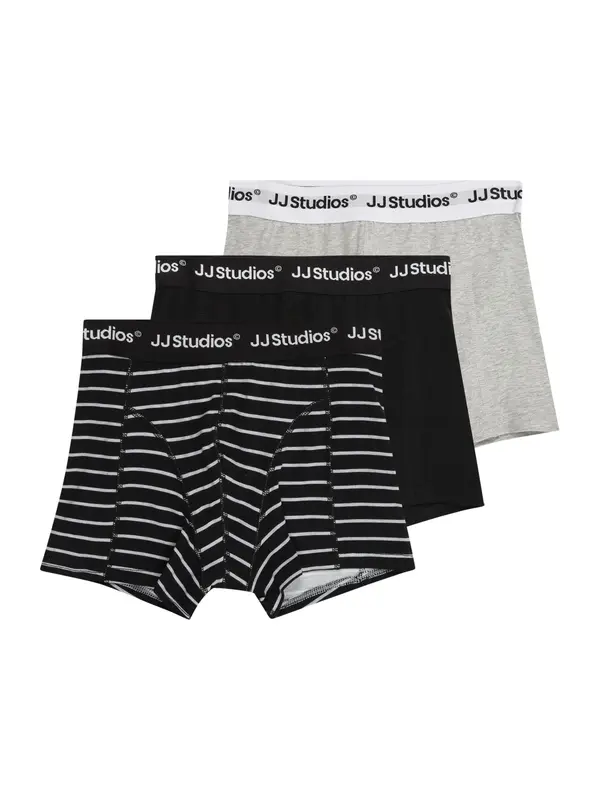 Jack & Jones Junior Jack & Jones Junior Spodnjice 'JACSOHO'  pegasto siva / črna / bela