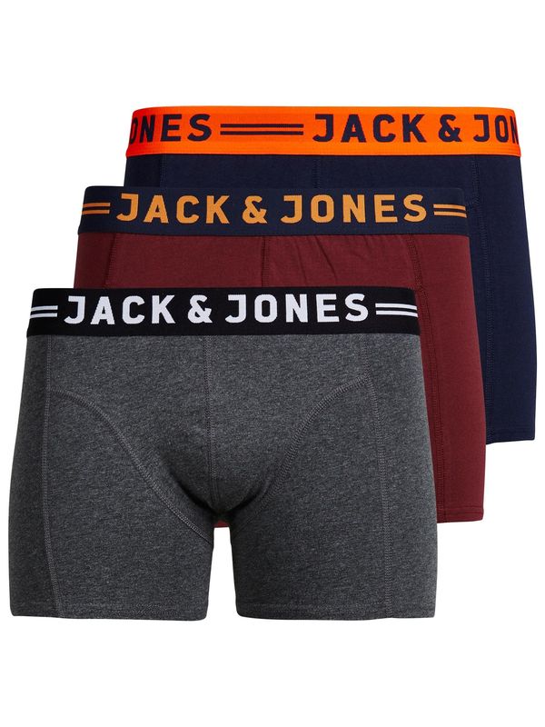 Jack & Jones Junior Jack & Jones Junior Spodnjice  siva / oranžna / vinsko rdeča / črna