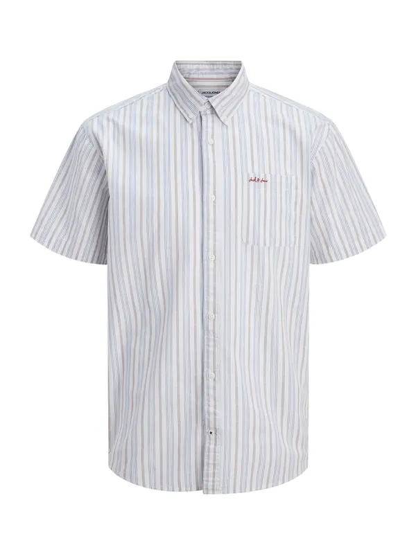 Jack & Jones Junior Jack & Jones Junior Srajca 'JJDEVIN'  svetlo modra / siva / rdeča / bela