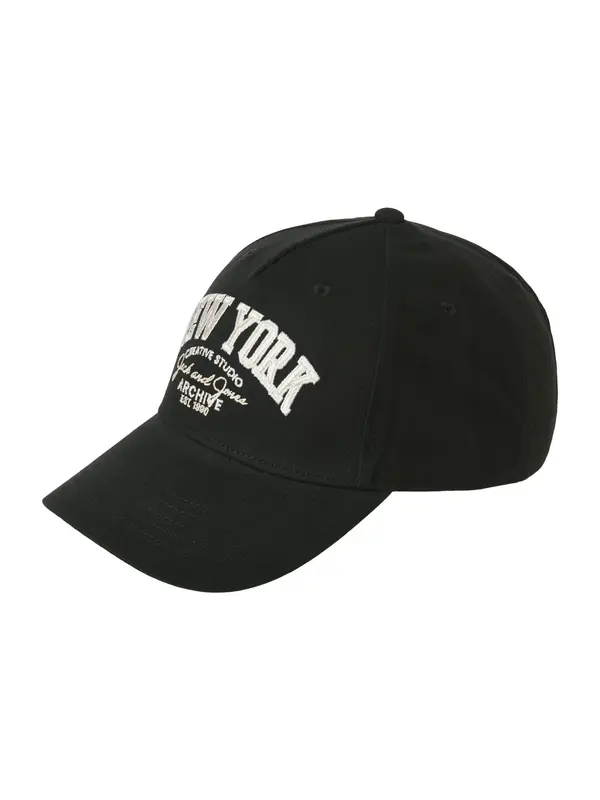 JACK & JONES JACK & JONES Kapa 'JACBase Brandon'  črna / bela / off-bela