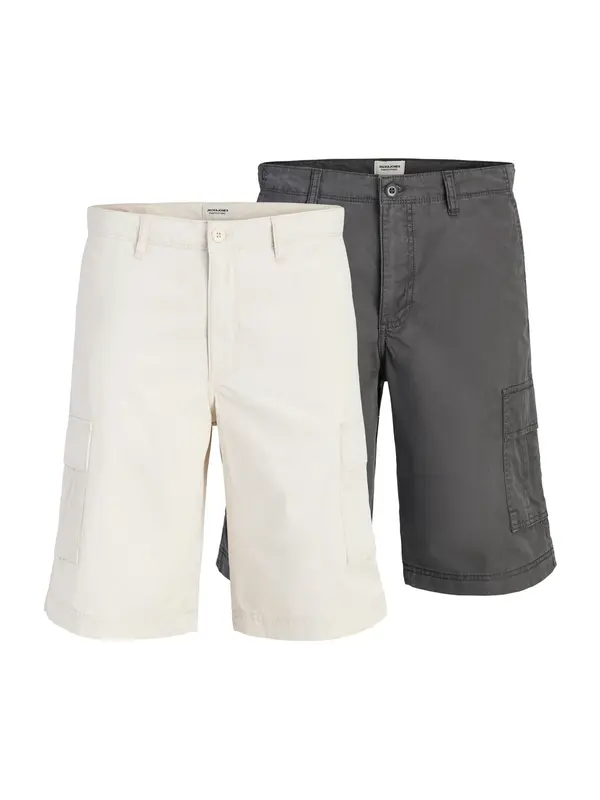 JACK & JONES JACK & JONES Kargo hlače 'JPSTCOLE MATTY'  kremna / temno siva