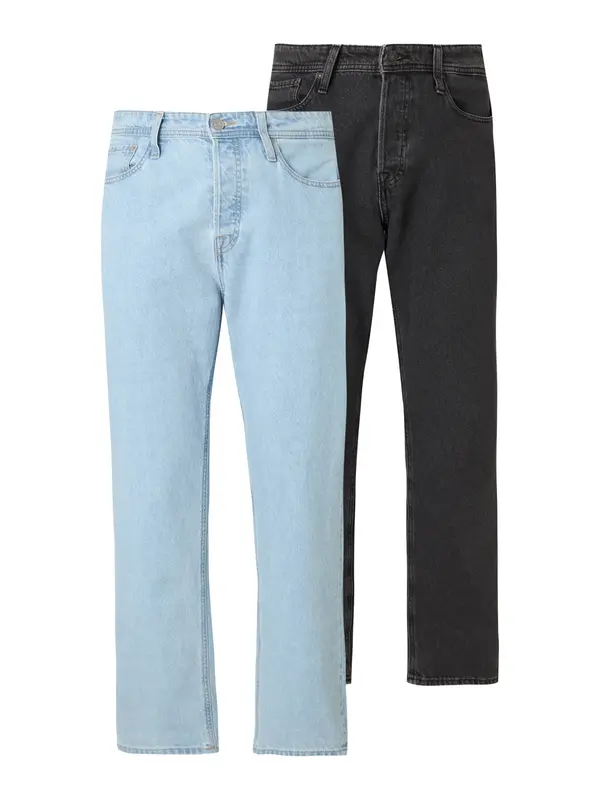 JACK & JONES JACK & JONES Kavbojke 'JJICHRIS JJORIGINAL'  svetlo modra / črn denim