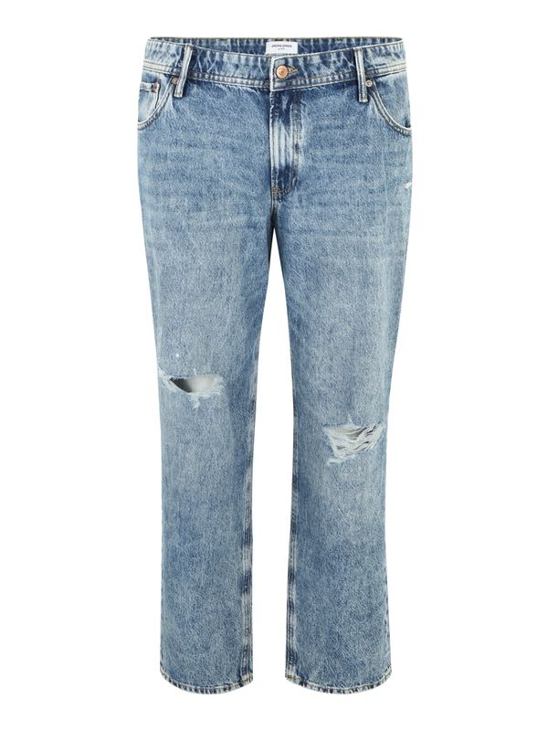 JACK & JONES JACK & JONES Kavbojke 'Mike'  moder denim / rjava