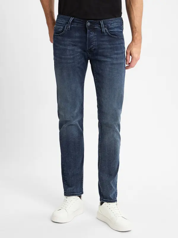 JACK & JONES JACK & JONES Kavbojke  temno modra