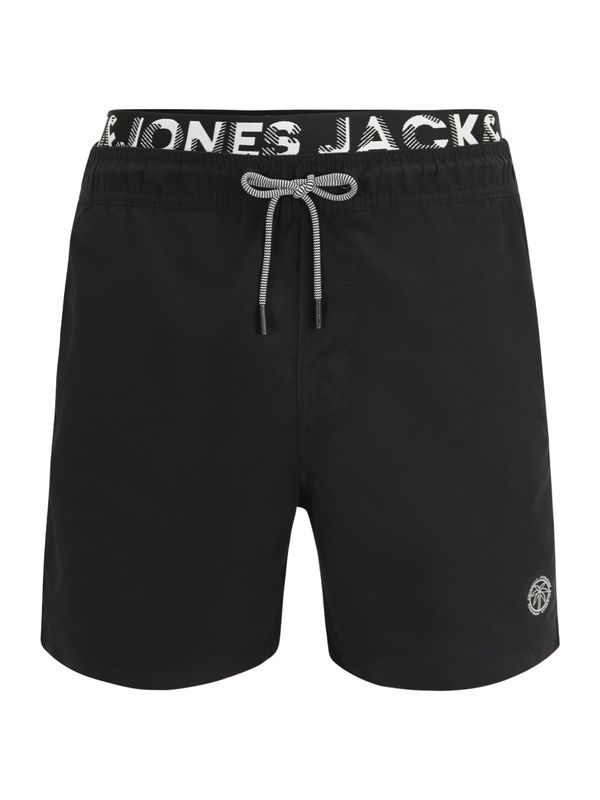 JACK & JONES JACK & JONES Kopalne hlače 'Fiji'  črna / bela