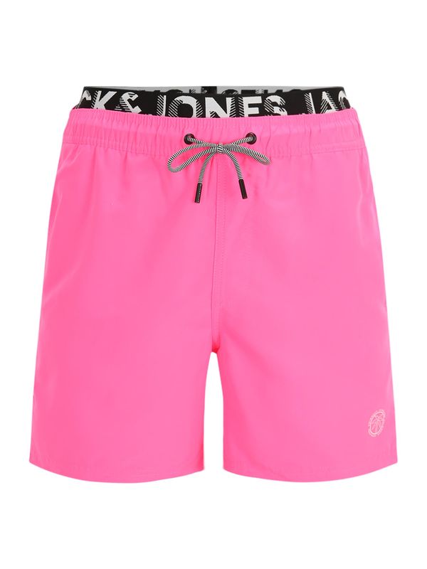 JACK & JONES JACK & JONES Kopalne hlače 'FIJI'  svetlo roza / črna / off-bela
