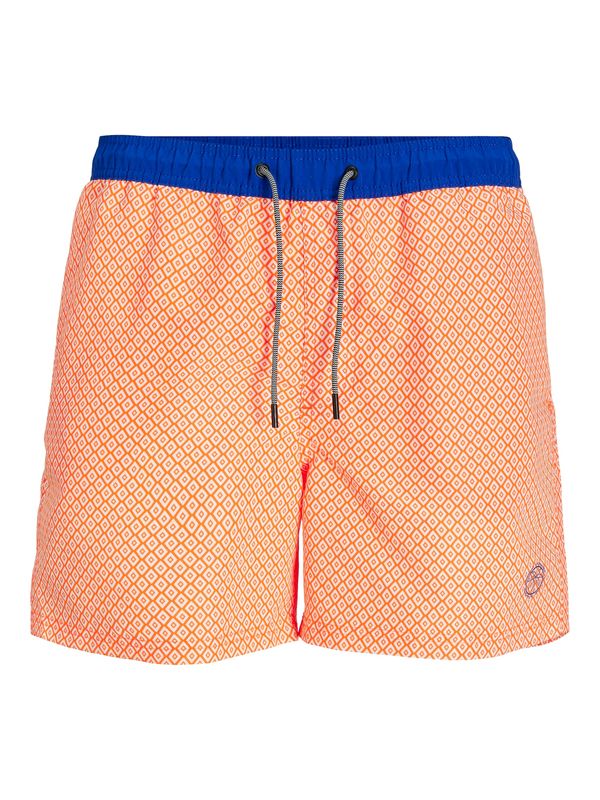 JACK & JONES JACK & JONES Kratke kopalne hlače 'FIJI'  mornarska / pastelno oranžna / temno oranžna