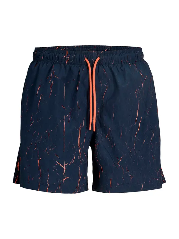 JACK & JONES JACK & JONES Kratke kopalne hlače 'JPSTKAUAI'  mornarska / oranžna