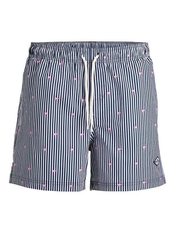 JACK & JONES JACK & JONES Kratke kopalne hlače 'JPSTMaui Breeze'  mornarska / roza / bela