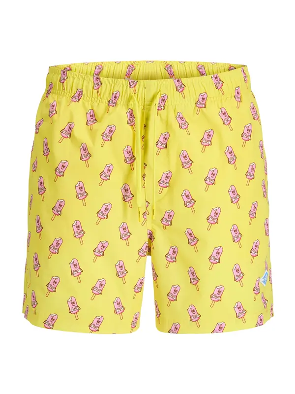 JACK & JONES JACK & JONES Kratke kopalne hlače 'JPSTMaui'  čokolada / limona / roza