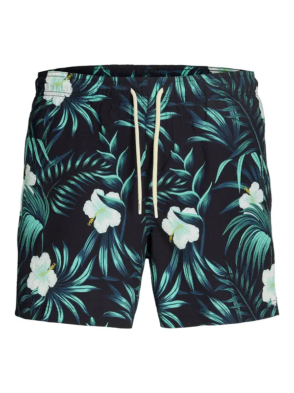 JACK & JONES JACK & JONES Kratke kopalne hlače 'JPSTMAUI FLOWER'  mornarska / turkizna / črna