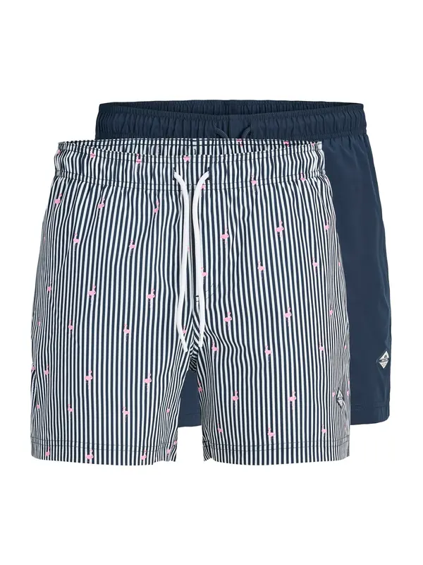 JACK & JONES JACK & JONES Kratke kopalne hlače 'JPSTMAUI'  modra / roza / bela