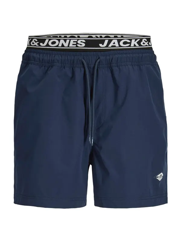 JACK & JONES JACK & JONES Kratke kopalne hlače 'JPSTMaui'  mornarska / črna / bela