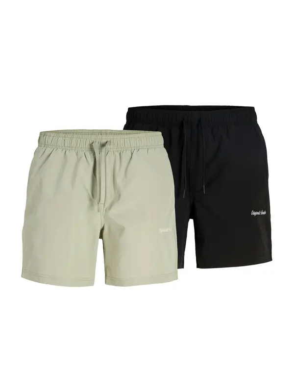 JACK & JONES JACK & JONES Kratke kopalne hlače 'JPSTMAUI NORREBRO'  pastelno zelena / črna