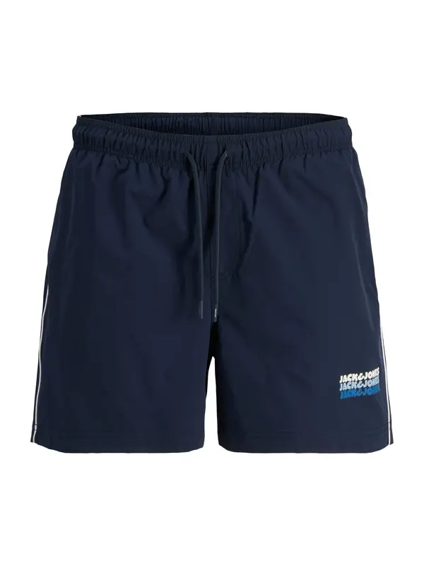 JACK & JONES JACK & JONES Kratke kopalne hlače 'JPSTMAUI SUNRISE'  mornarska / svetlo modra / bela