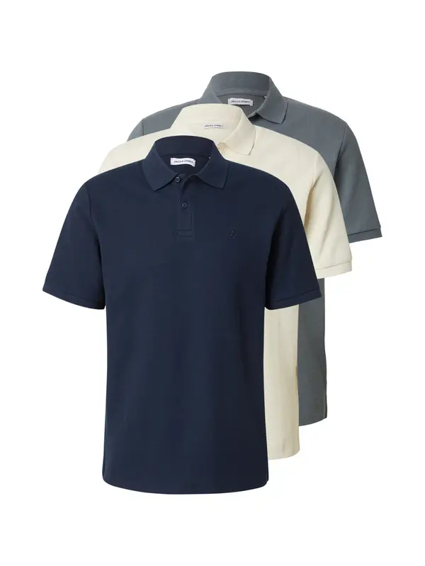 JACK & JONES JACK & JONES Majica 'AUSTIN'  nočno modra / bazaltno siva / bela