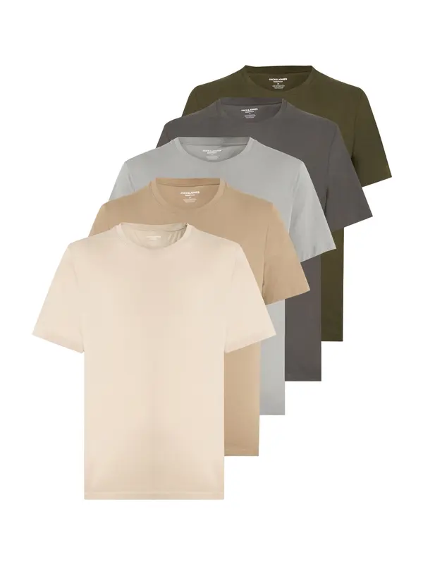 JACK & JONES JACK & JONES Majica  bež / siva / svetlo siva / kaki