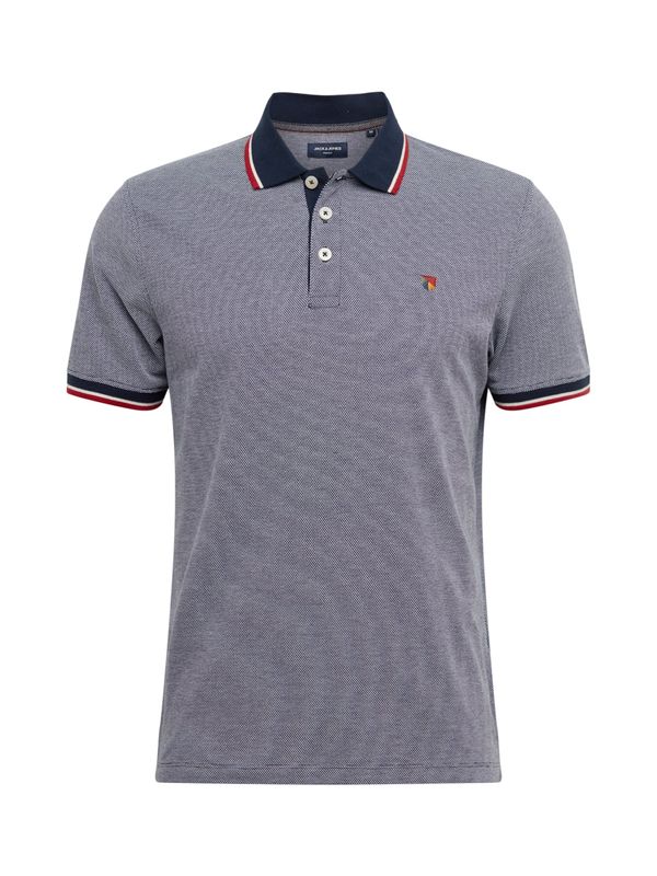 JACK & JONES JACK & JONES Majica 'Bluwin'  mornarska / golobje modra / zlato-rumena / rdeča / bela