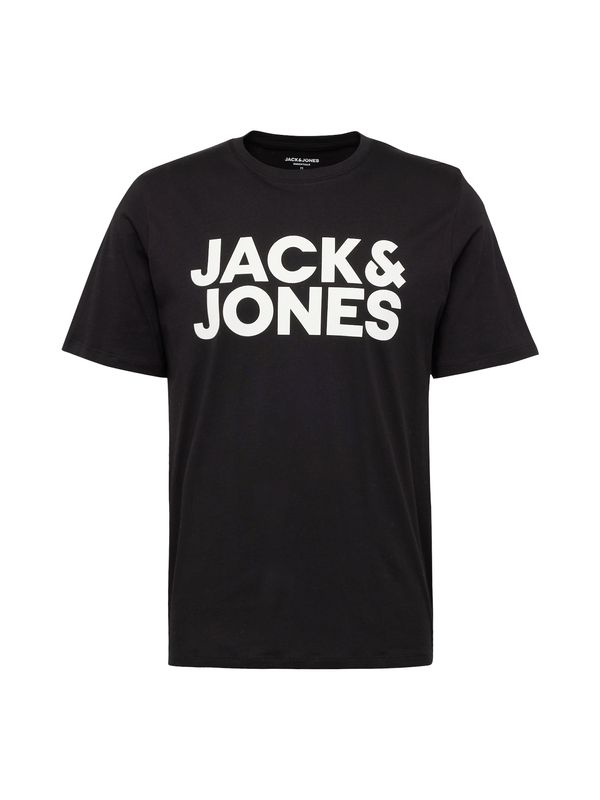 JACK & JONES JACK & JONES Majica  črna / bela