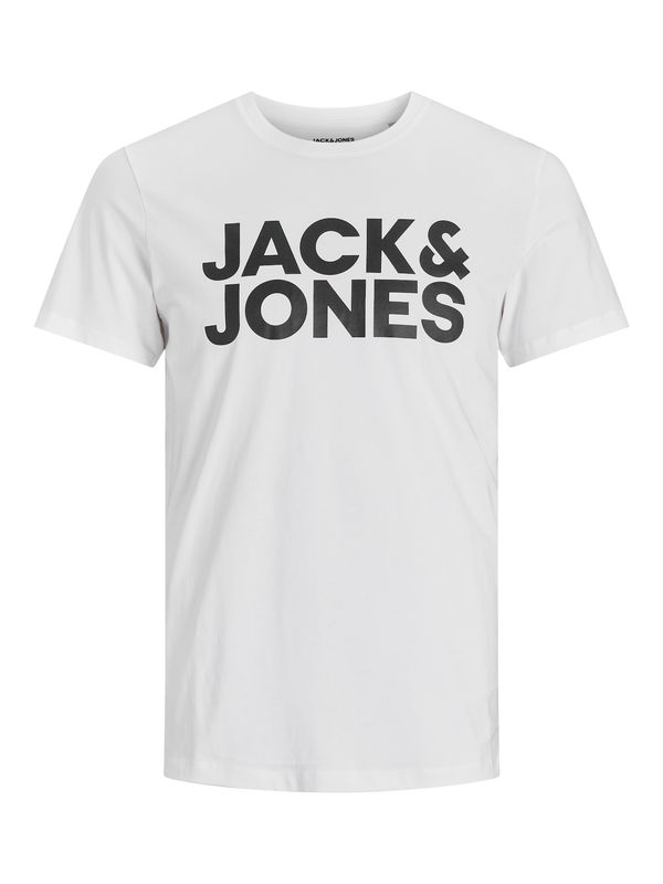 JACK & JONES JACK & JONES Majica  črna / bela