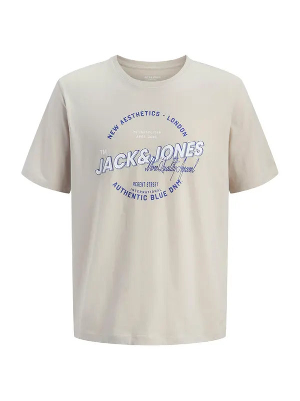 JACK & JONES JACK & JONES Majica  ecru / temno modra / bela