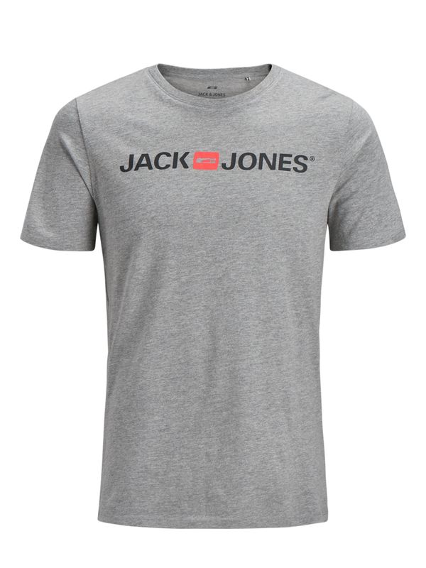 JACK & JONES JACK & JONES Majica 'Essentials'  pegasto siva / pastelno rdeča / črna