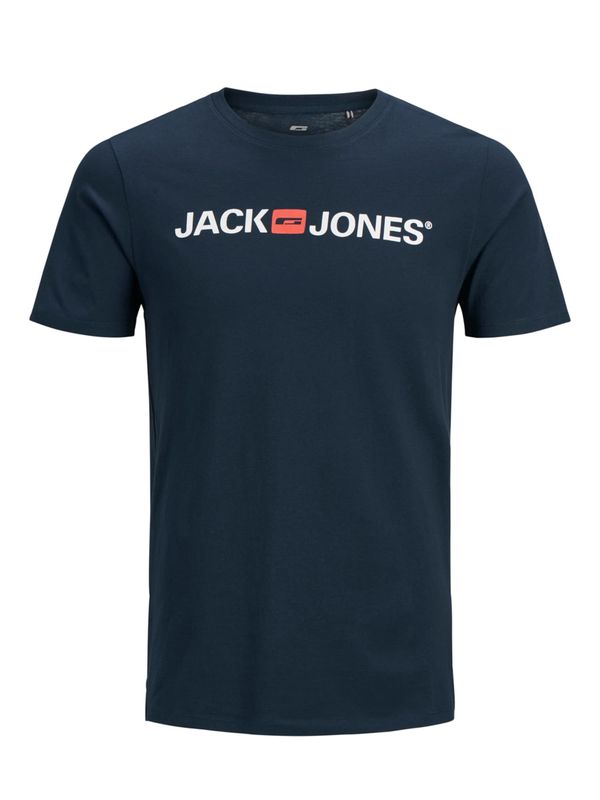 JACK & JONES JACK & JONES Majica 'Essentials'  temno modra / pastelno rdeča / bela