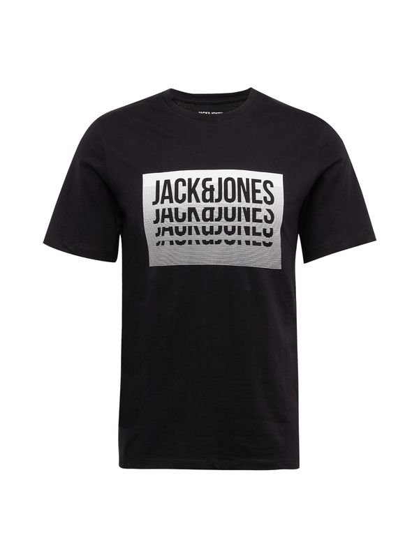 JACK & JONES JACK & JONES Majica 'FLINT'  črna / bela