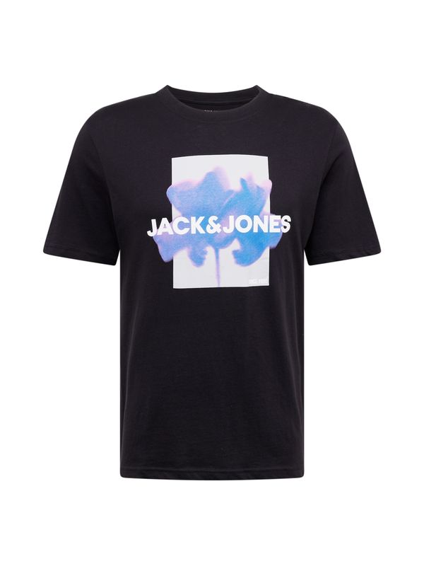 JACK & JONES JACK & JONES Majica 'FLORALS'  nebeško modra / orhideja / črna / bela