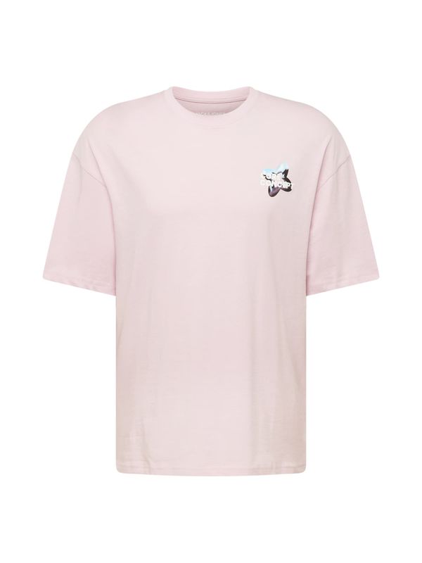 JACK & JONES JACK & JONES Majica 'FLOWER'  nebeško modra / sliva / majnica / bela